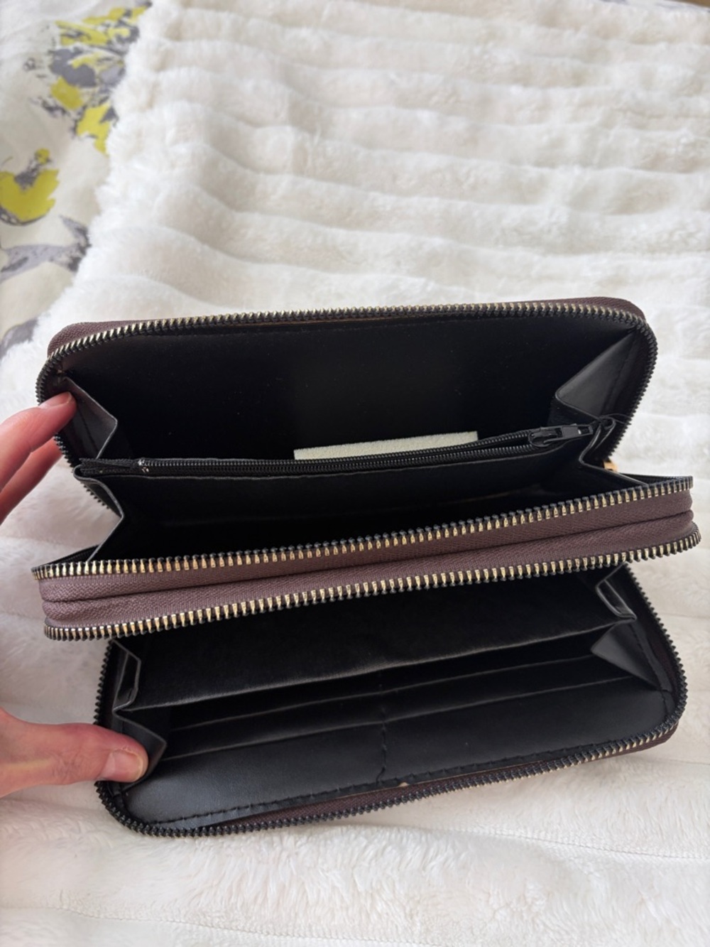 Louis Vuitton Monogram Continental Zip Wallet - Dark Brown and Tan - Picture 3 of 4